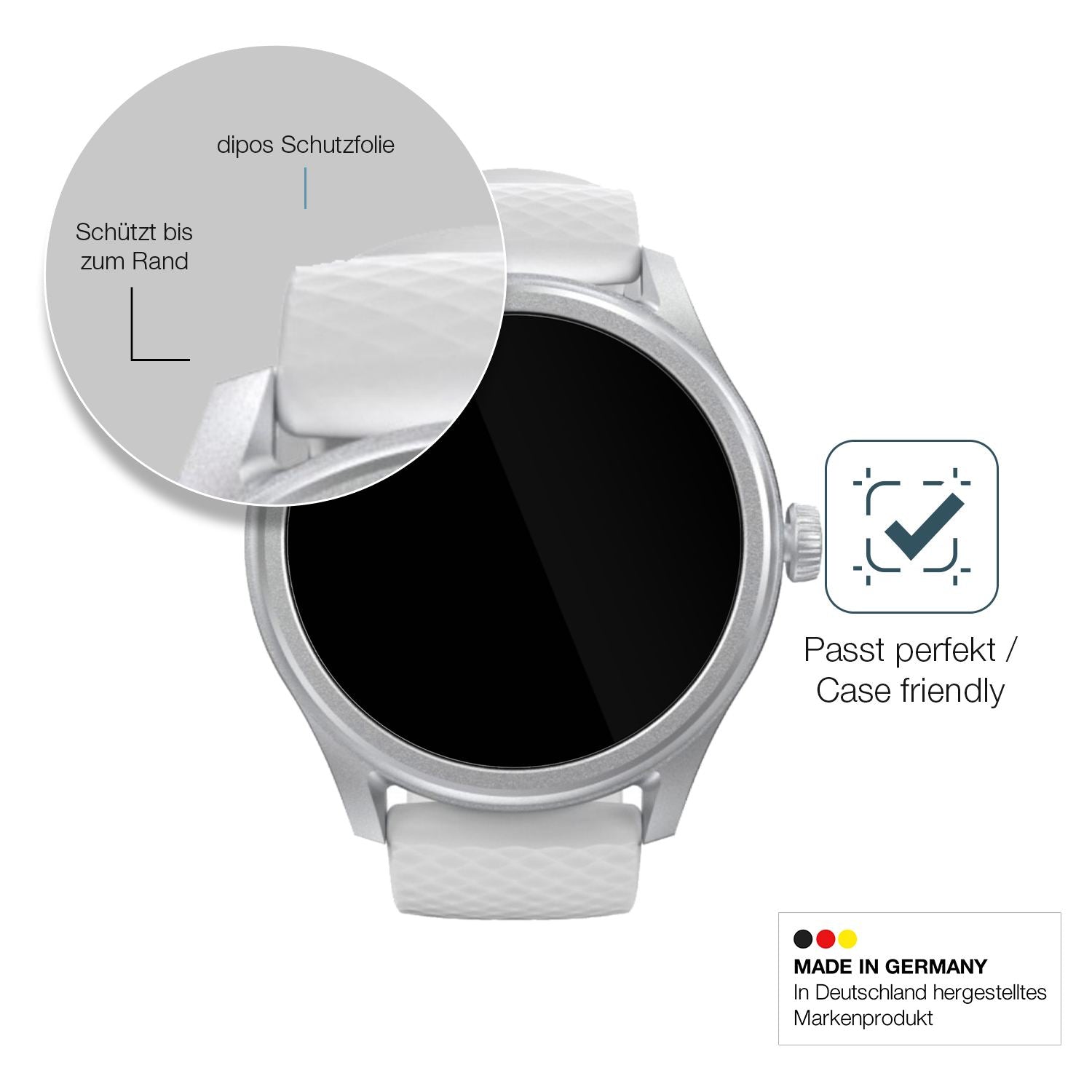 2x 9H Schutzfolie für Hama 5010 Smartwatch Panzerf (6)