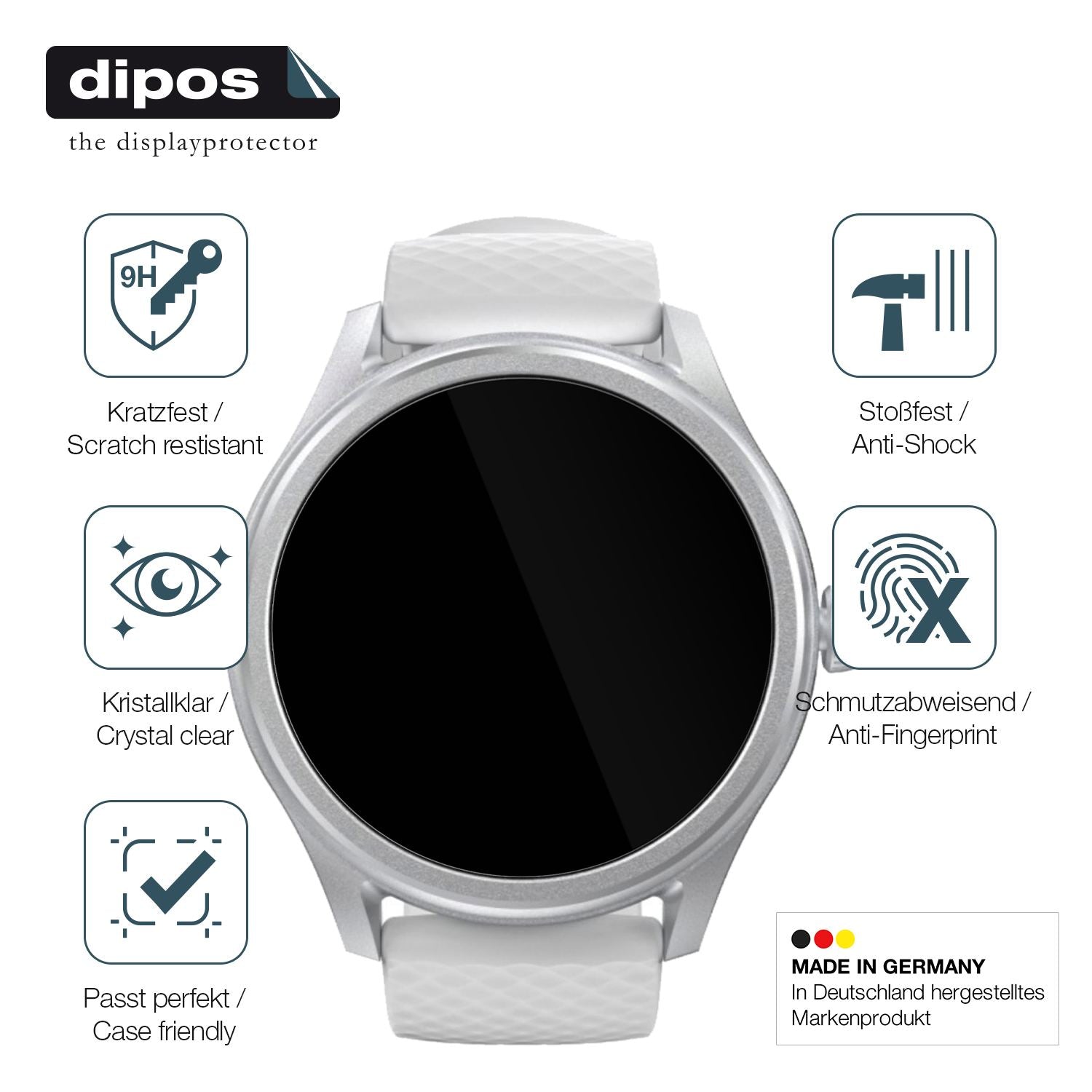2x 9H Schutzfolie für Hama 5010 Smartwatch Panzerf (7)