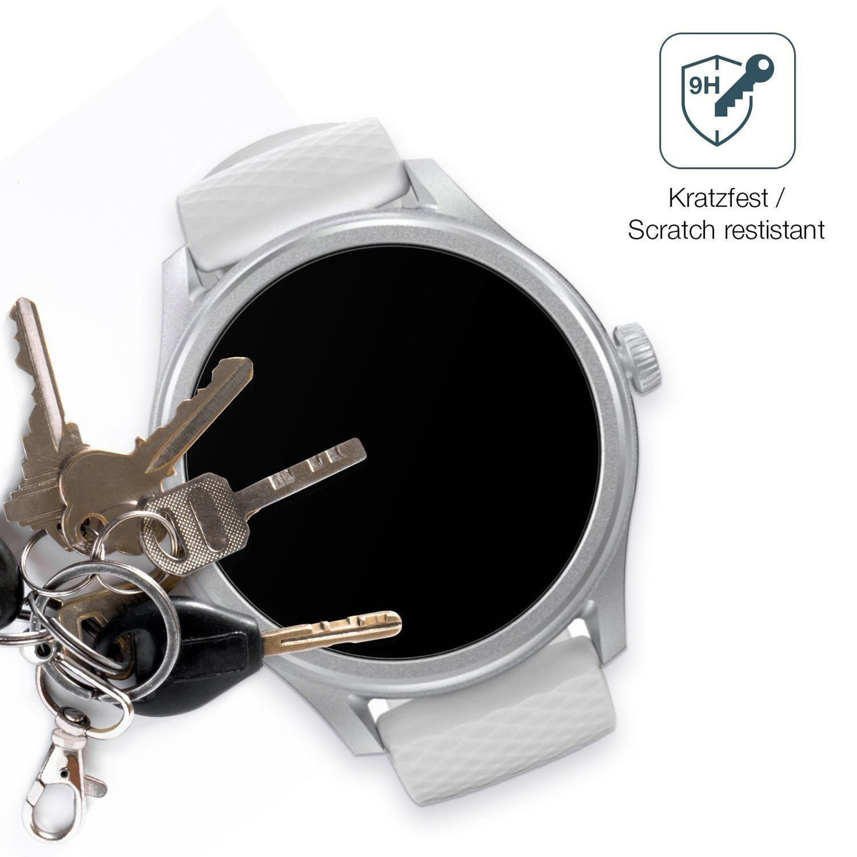 2x 9H Schutzfolie matt für Hama 5010 Smartwatch Pa (3)