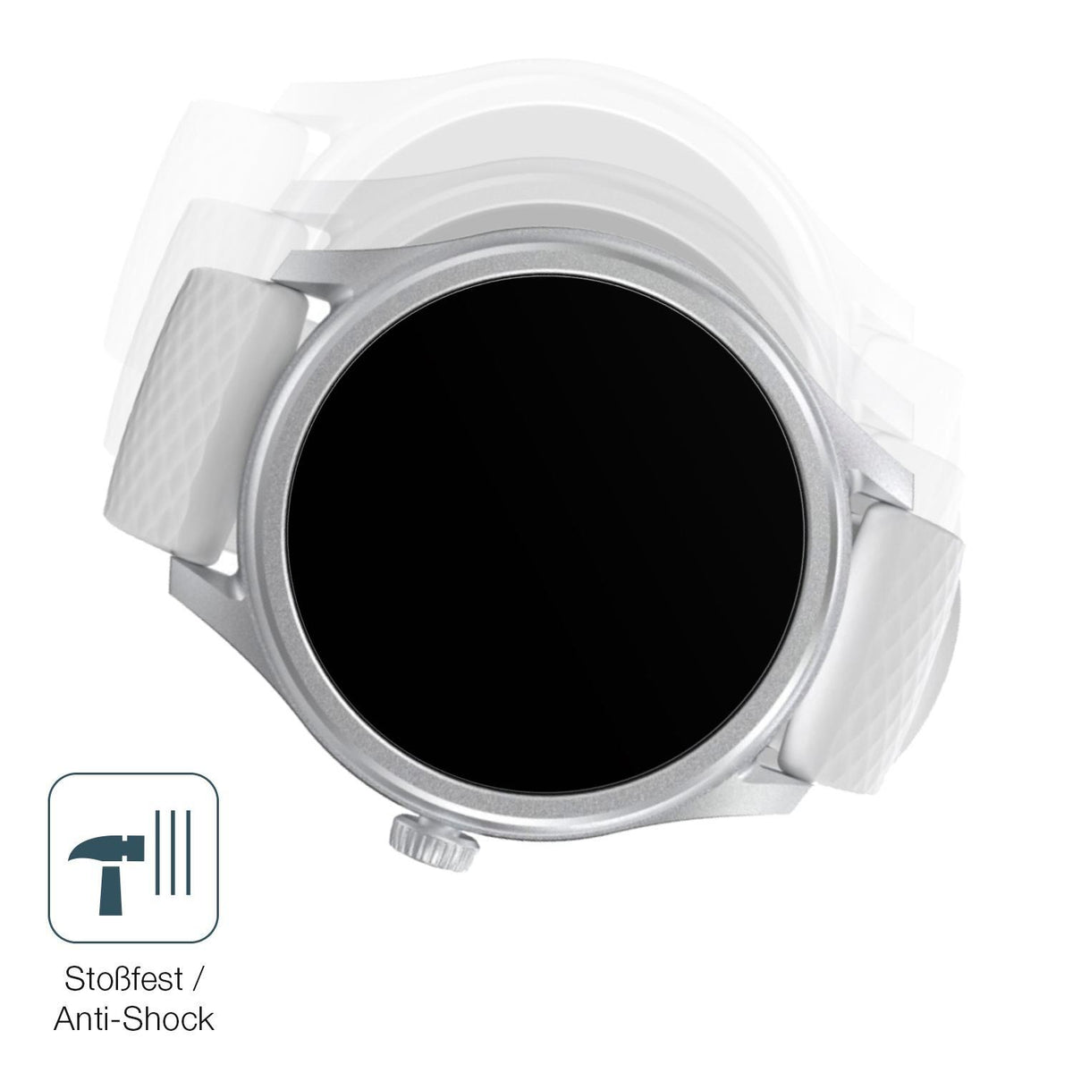 2x 9H Schutzfolie matt für Hama 5010 Smartwatch Pa (4)