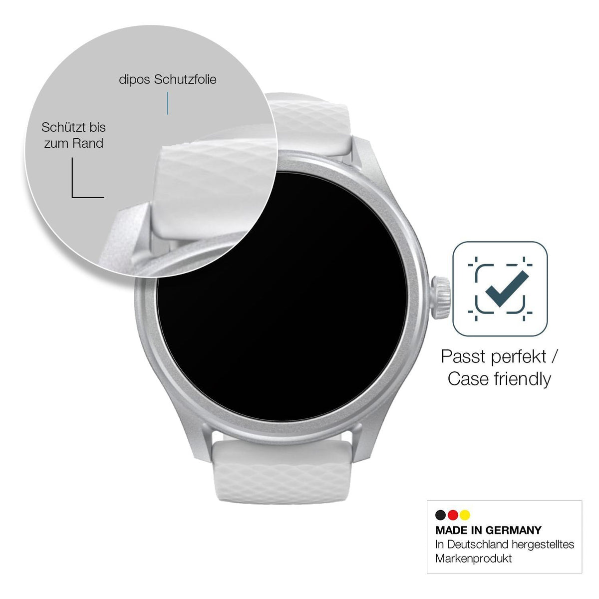 2x 9H Schutzfolie matt für Hama 5010 Smartwatch Pa (6)