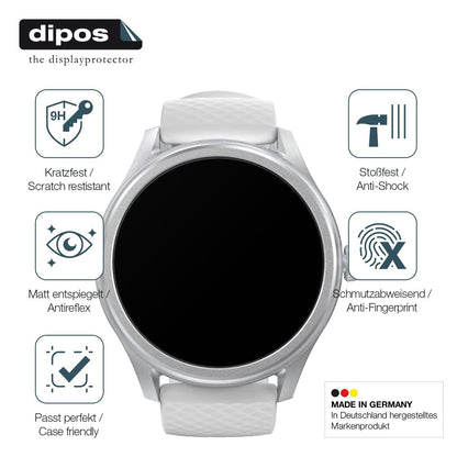 2x 9H Schutzfolie matt für Hama 5010 Smartwatch Pa (7)