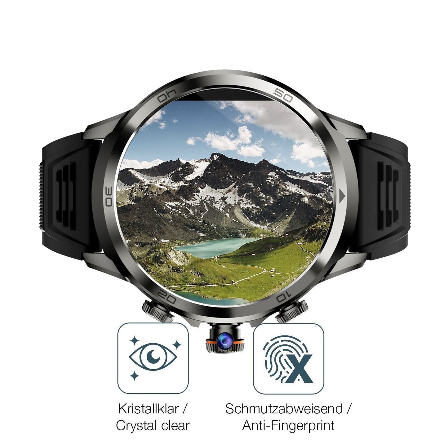 2x 9H Schutzfolie für Rogbid Model R2 Smartwatch P (5)