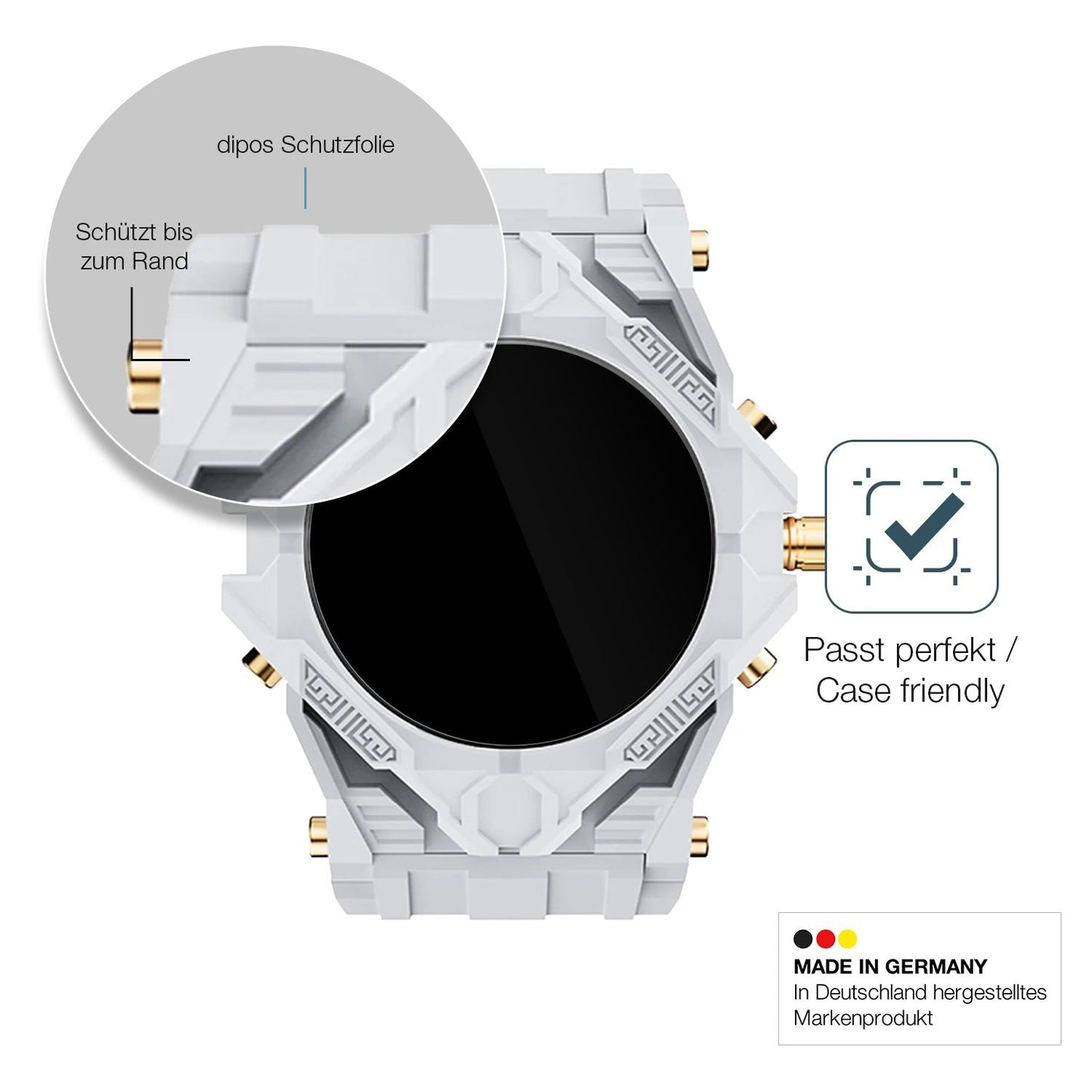 2x 9H Schutzfolie für Rogbid T.rex Smartwatch Panz (6)