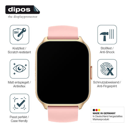 2x 9H Schutzfolie matt für ZOSKVEE P95 Smartwatch  (7)