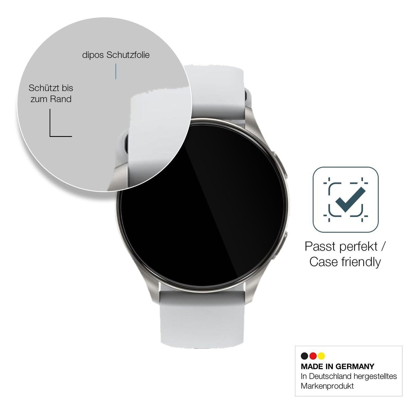 2x 9H Schutzfolie für Baolubao W60 Smartwatch Panz (6)