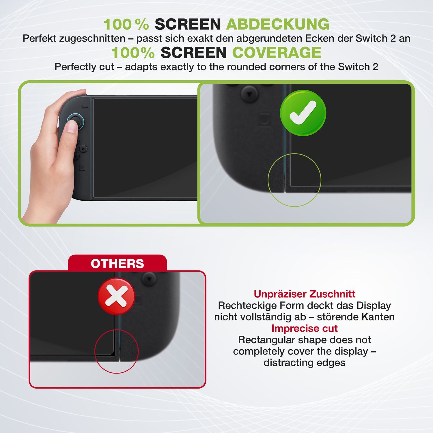 2x Schutzfolie matt für Nintendo Switch 2 2025 Dis (5)