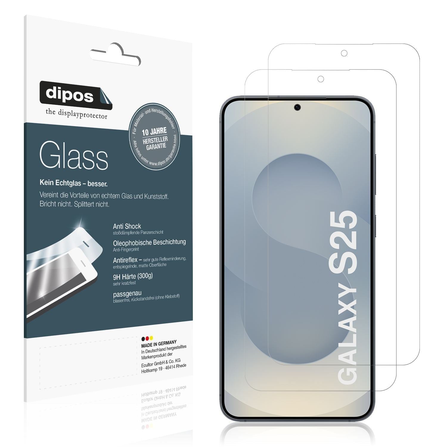 2x 9H Schutzfolie matt für Samsung Galaxy S25 Panz (1)