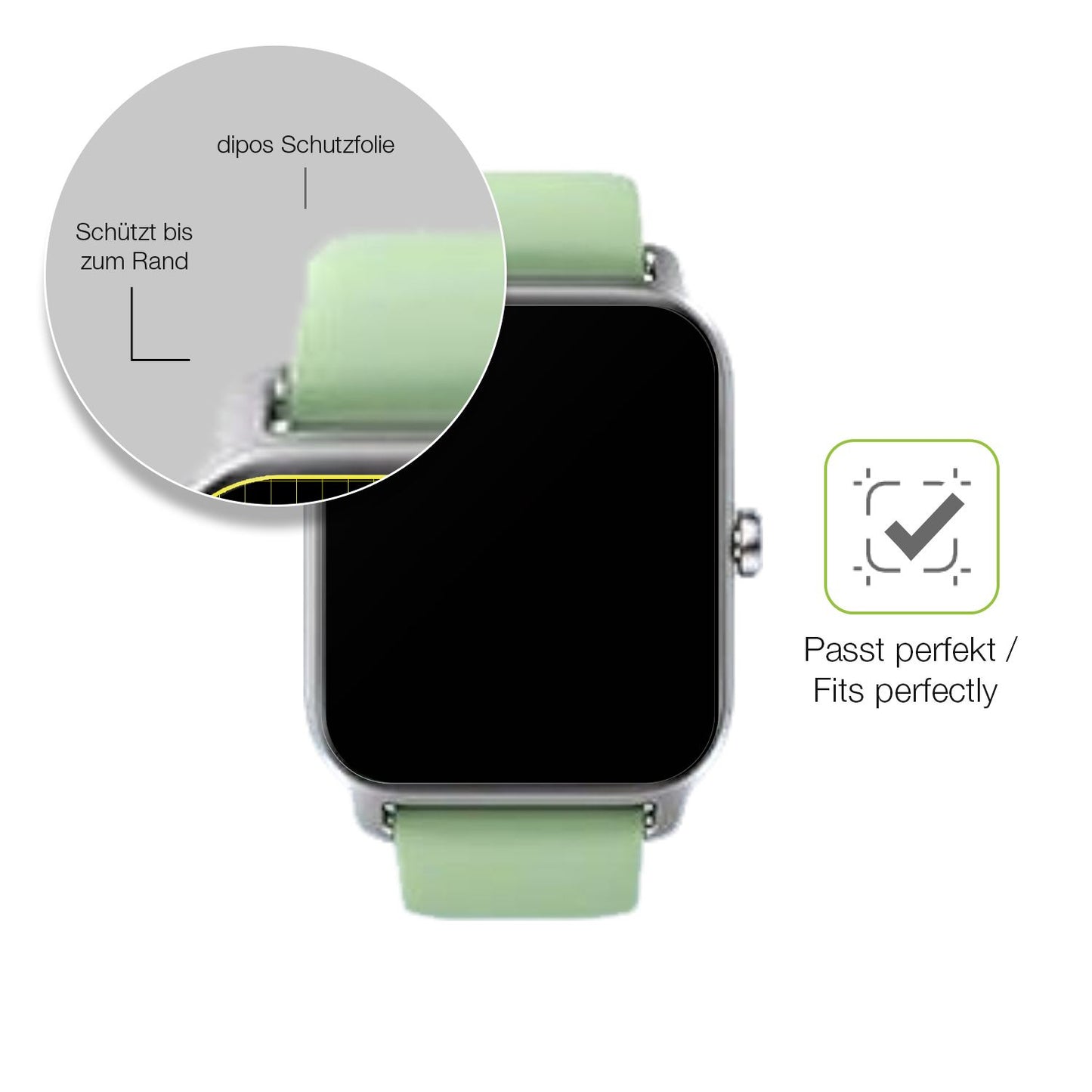 2x Full Cover Schutzfolie matt für Woneligo W19 Sm (6)