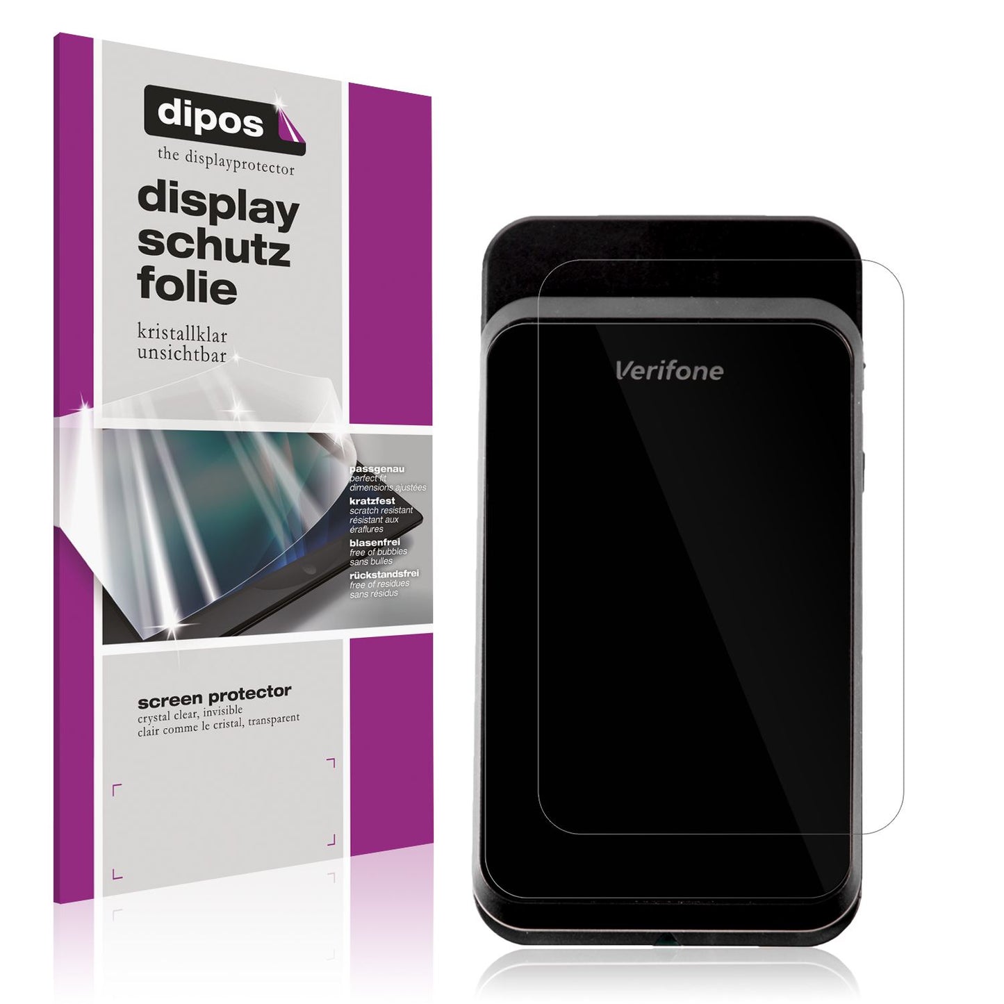 4x Schutzfolie klar für Verifone T650m Display-Sch (1)