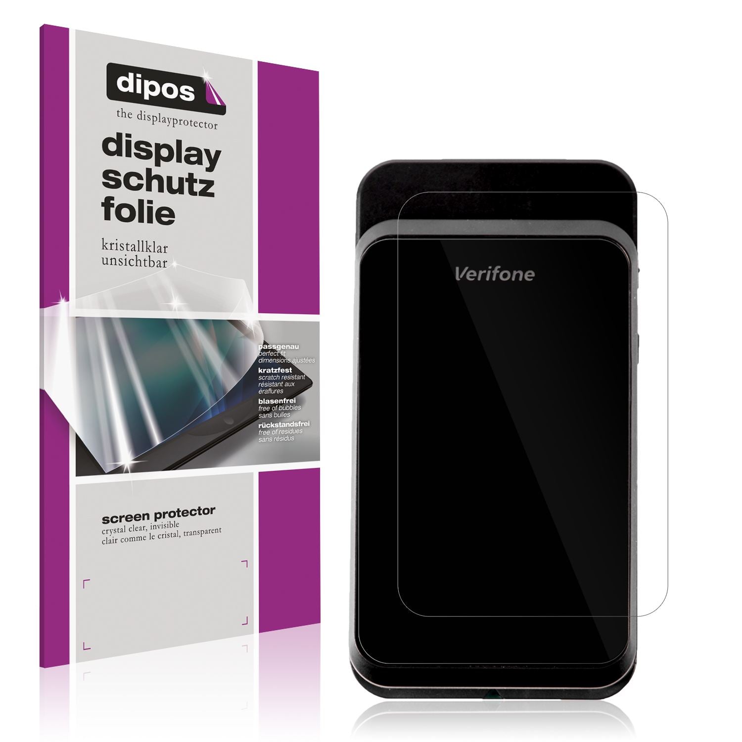 4x Schutzfolie klar für Verifone T650m Display-Sch (1)