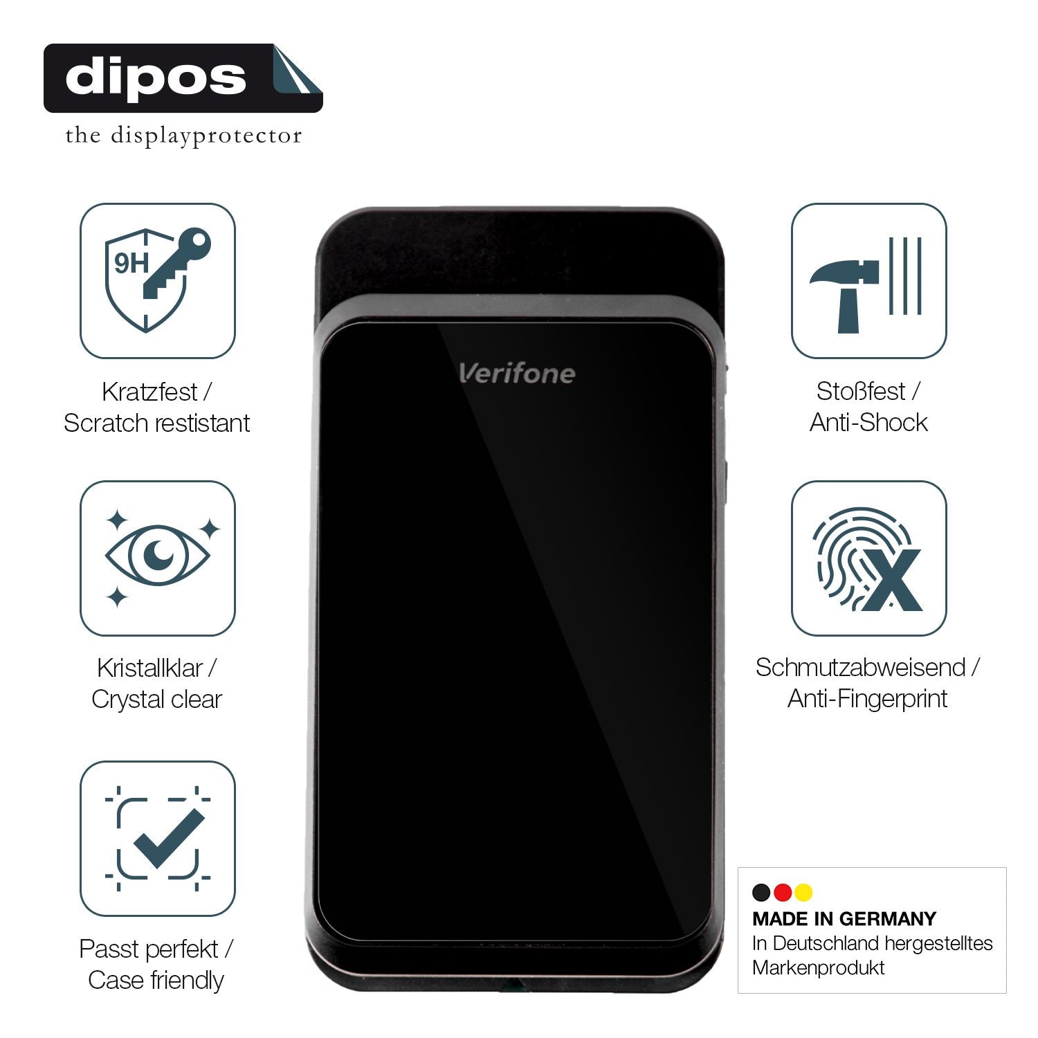 2x 9H Schutzfolie für Verifone T650m Panzerfolie (7)