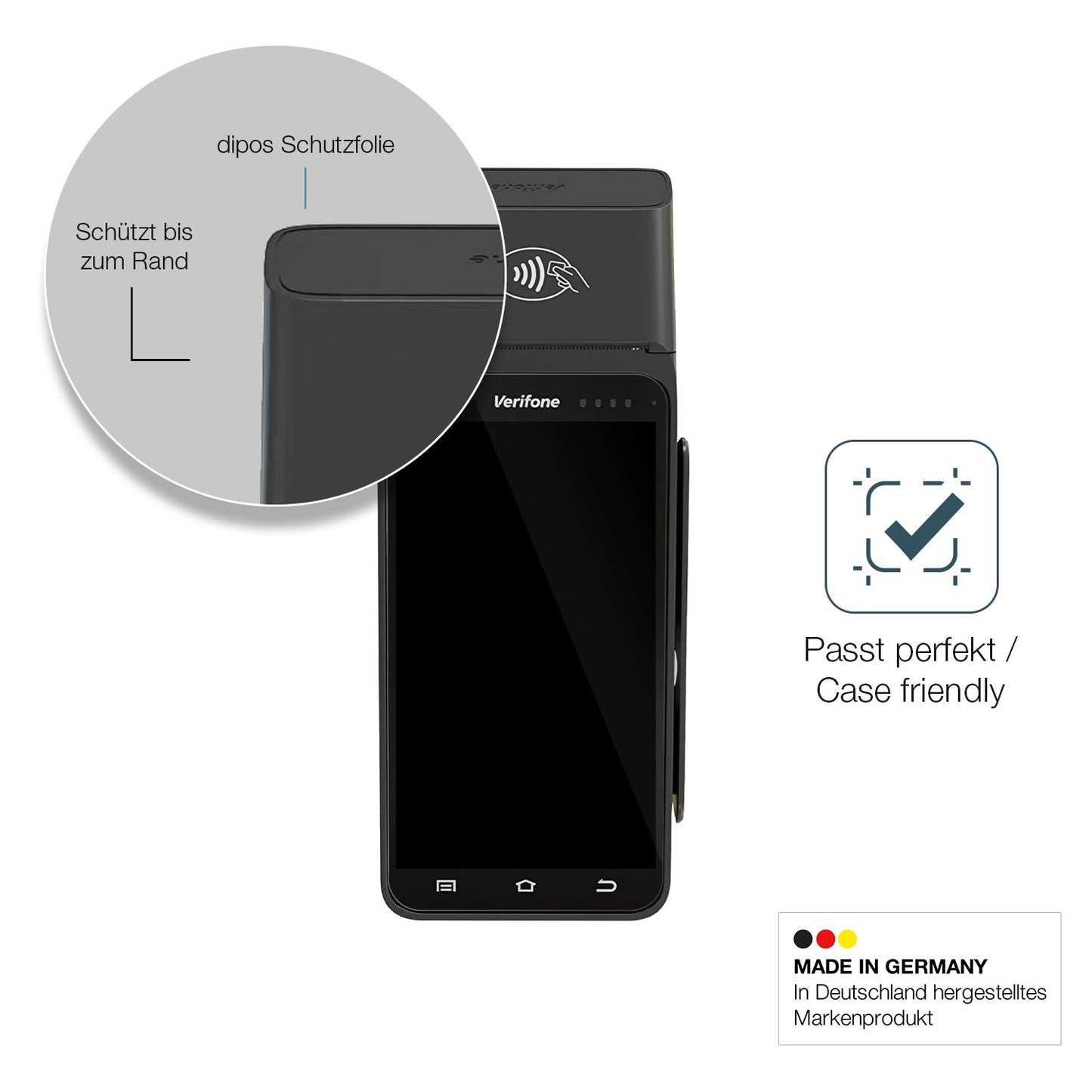 2x 9H Schutzfolie für Verifone T650p Panzerfolie (6)