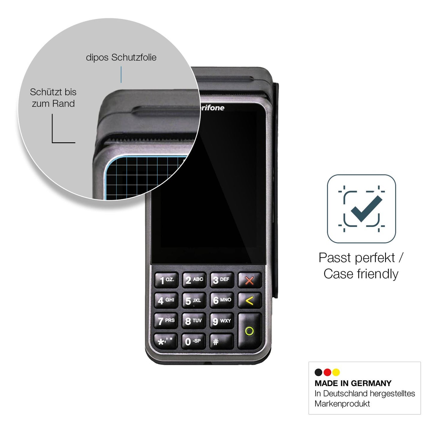 2x 9H Schutzfolie für Verifone V400m Panzerfolie (6)