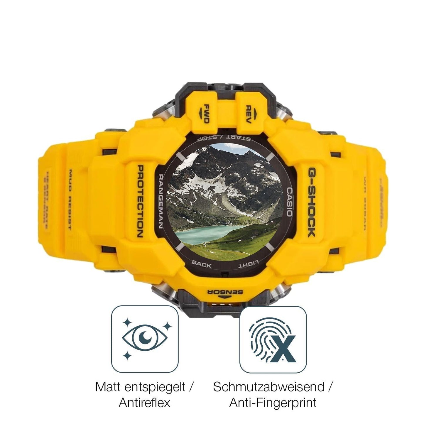 2x 9H Schutzfolie matt für Casio G-Shock GPR H1000 (5)