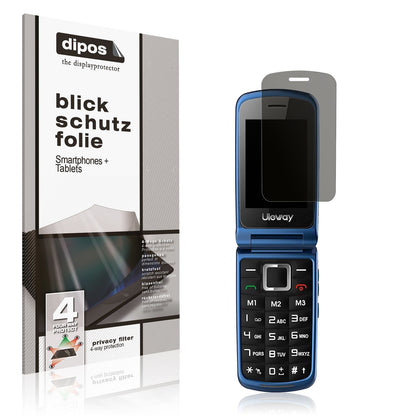 Blickschutzfolie für uleway G380 Seniorenhandy mat (1)