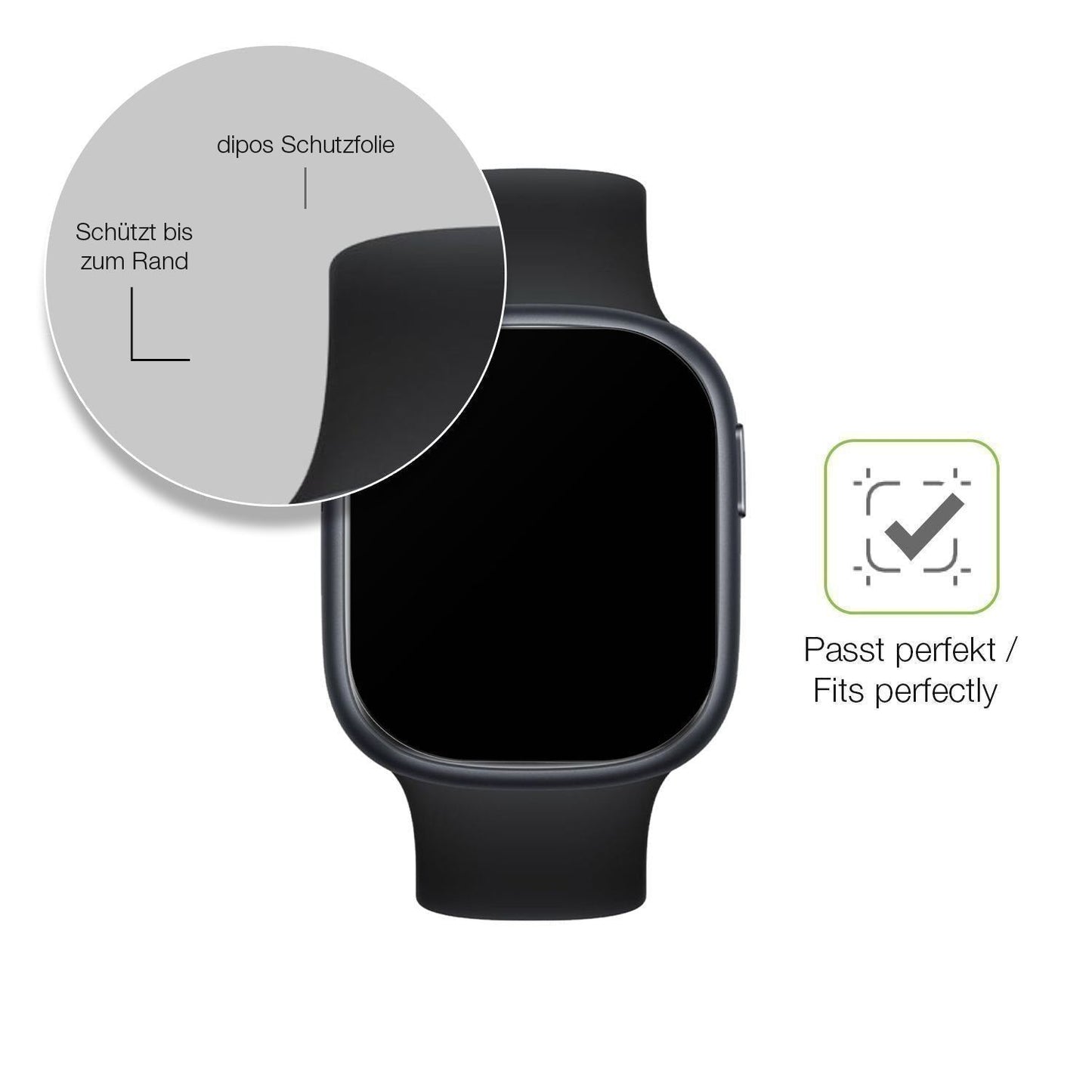 2x Full Cover Schutzfolie matt für Honor Watch 4 (6)