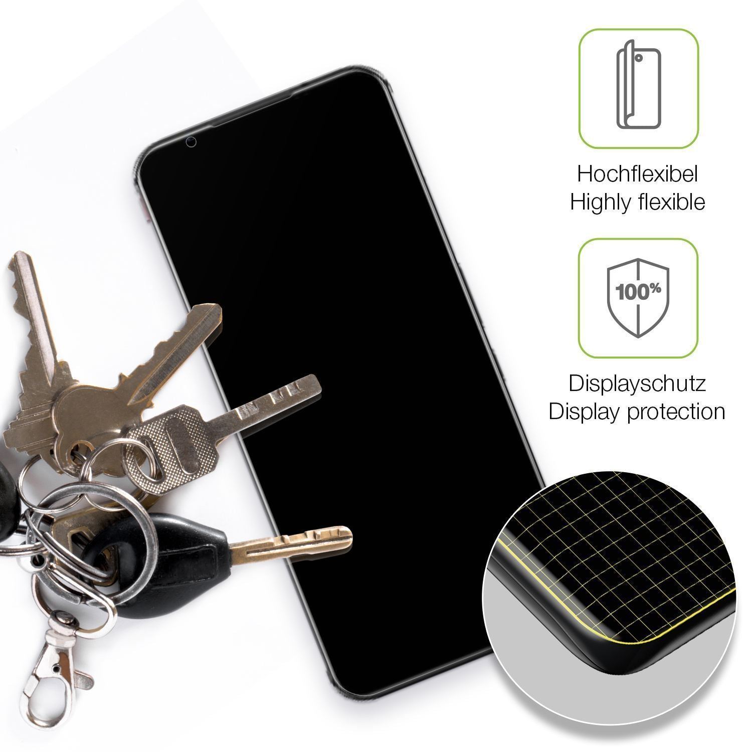 2x Full Cover Schutzfolie matt für ZTE Nubia 5S 5G (3)
