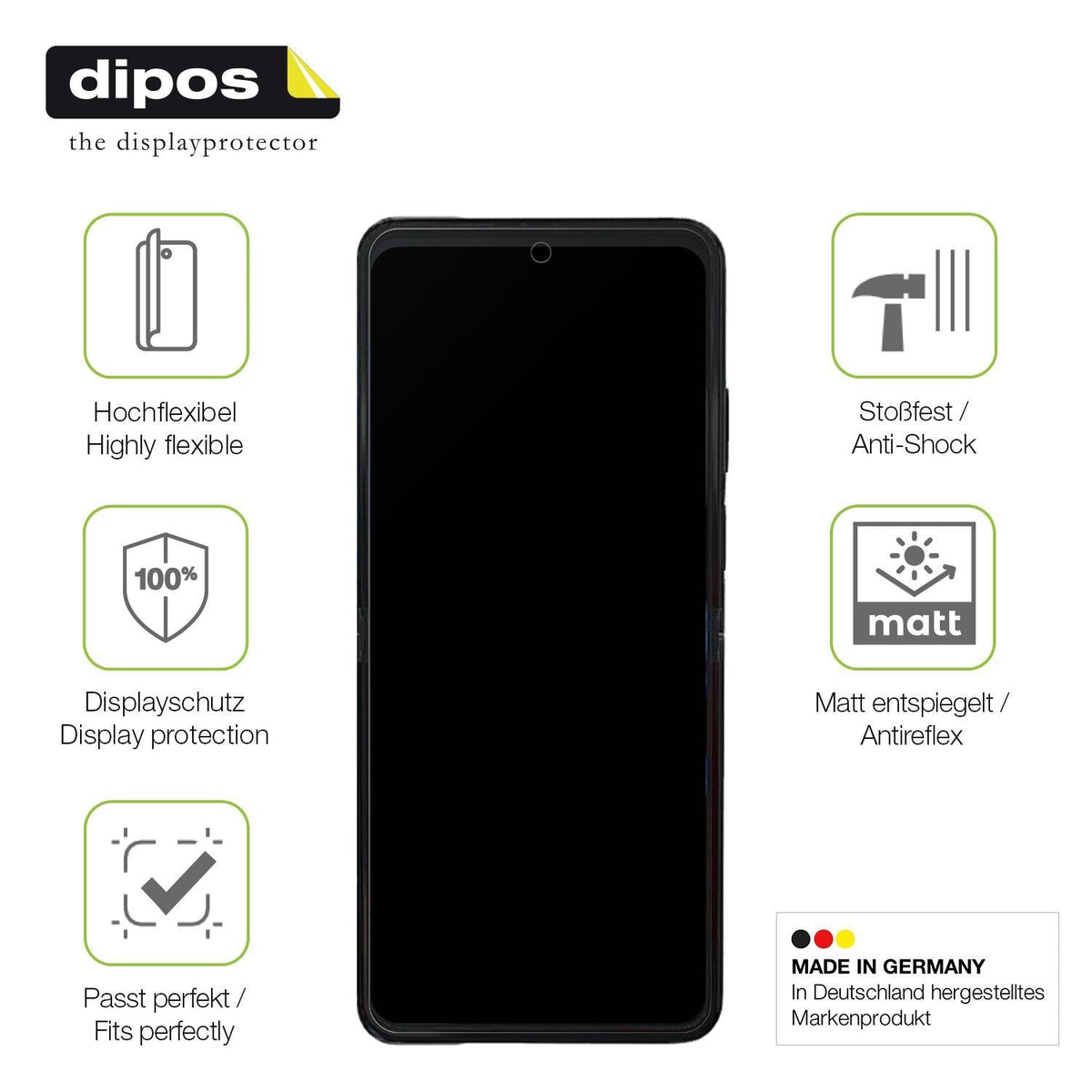 2x Full Cover Schutzfolie matt für ZTE Nubia Flip  (7)