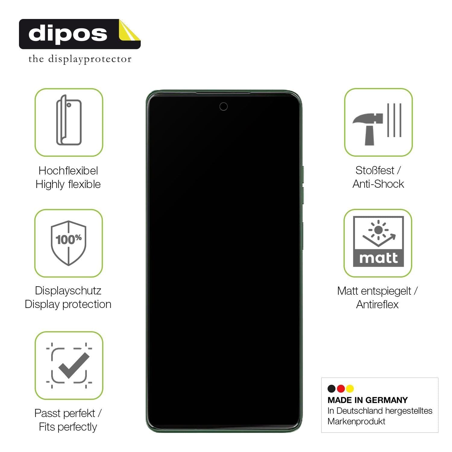 2x Full Cover Schutzfolie matt für Motorola Moto G (7)