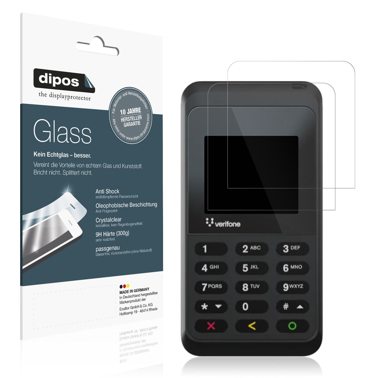 2x 9H Schutzfolie für Verifone e235 Panzerfolie (1)