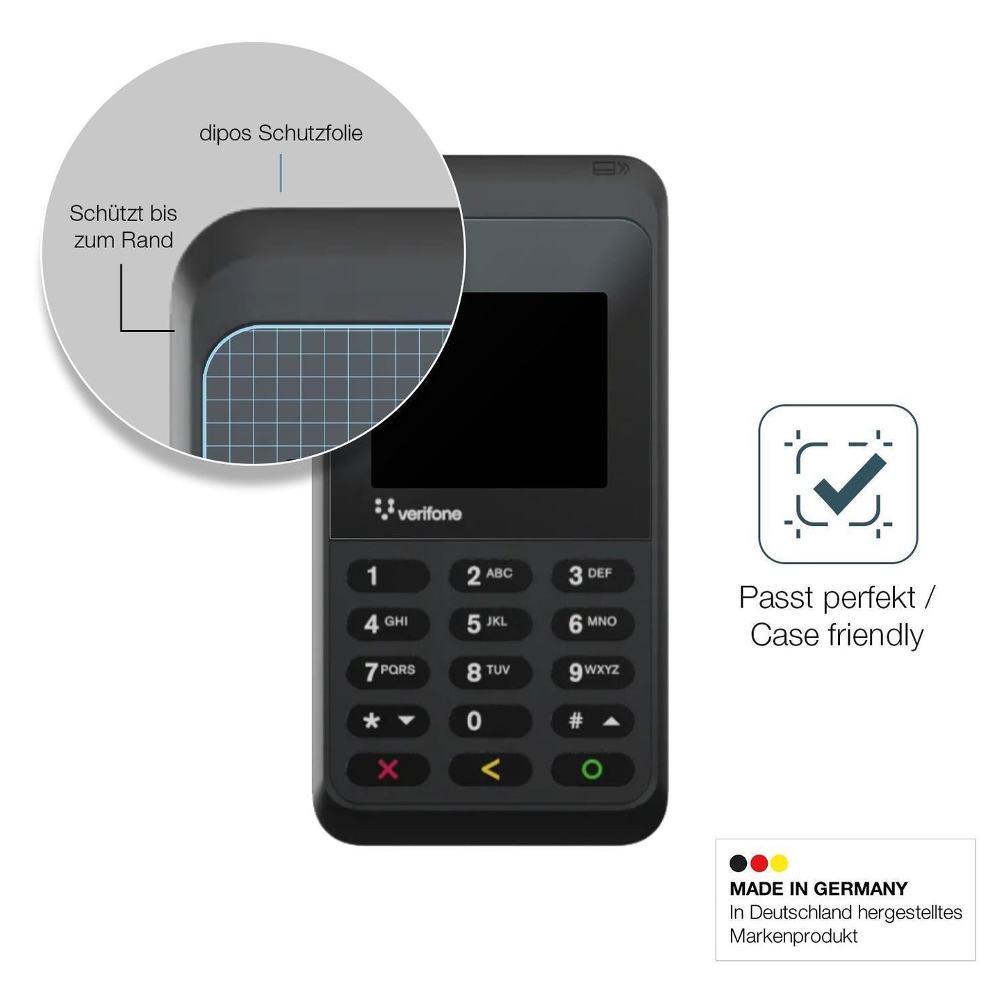 2x 9H Schutzfolie matt für Verifone e235 Panzerfol (6)