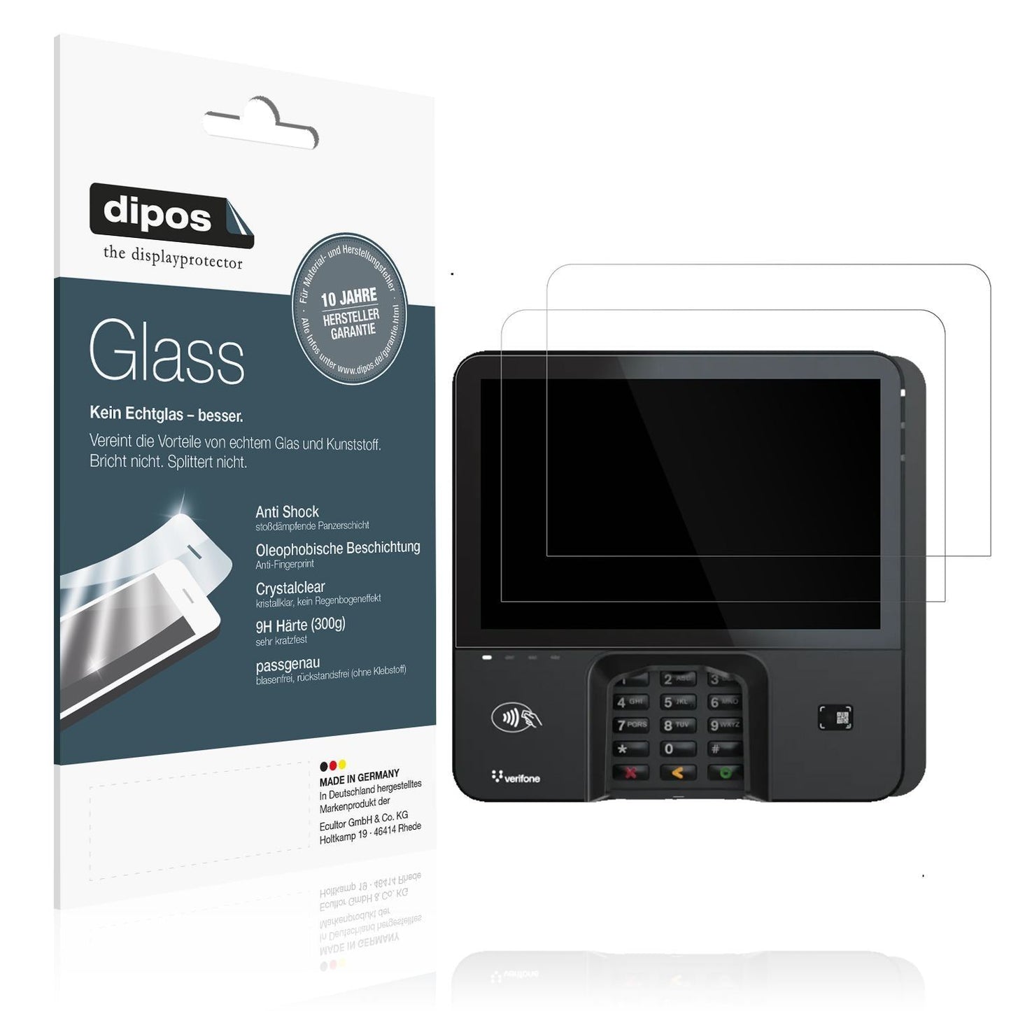 2x 9H Schutzfolie für Verifone M450 Panzerfolie (1)