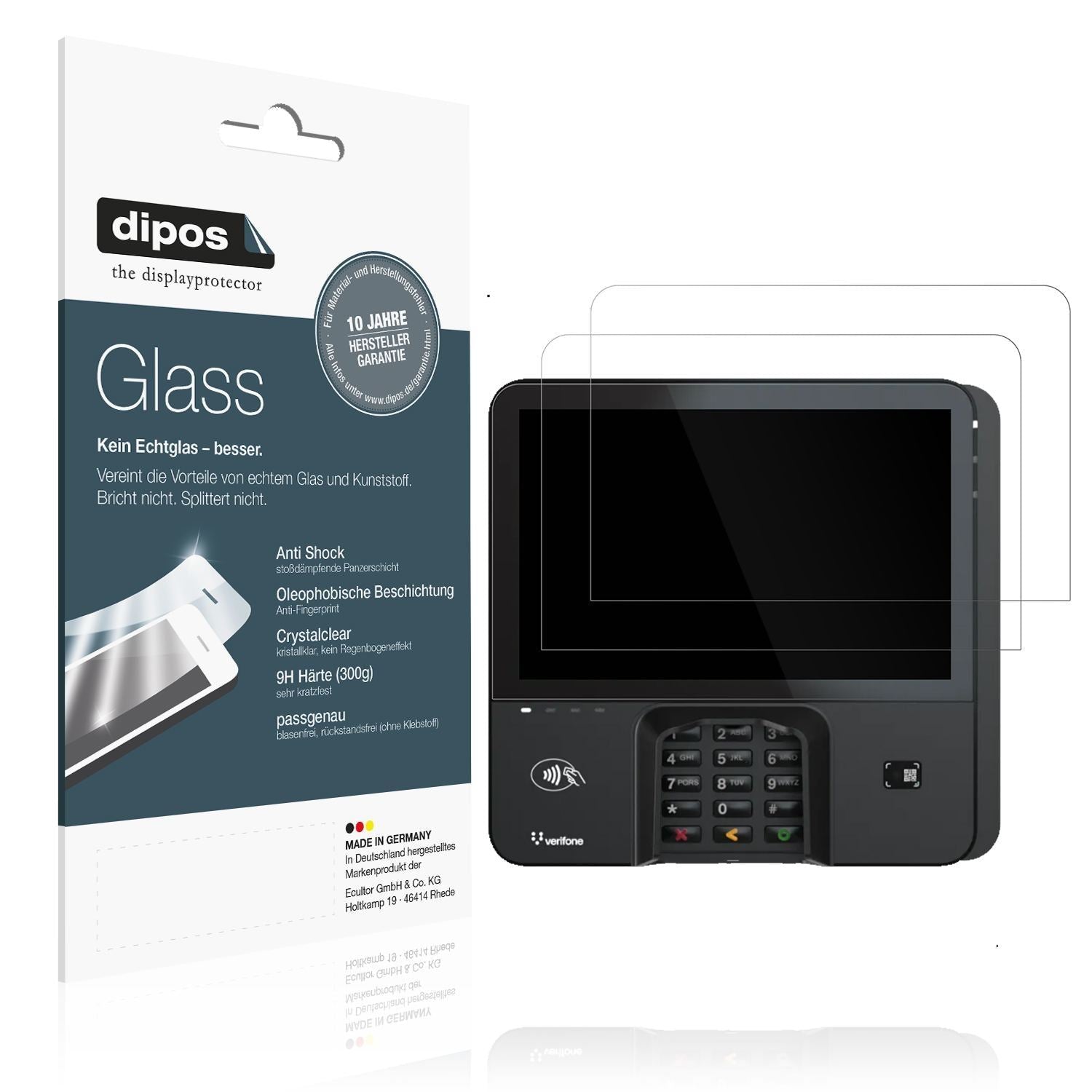 2x 9H Schutzfolie für Verifone M450 Panzerfolie (1)