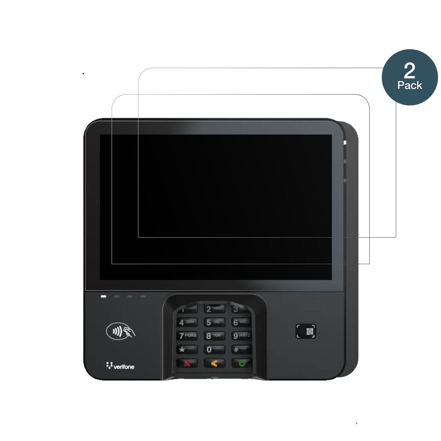 2x 9H Schutzfolie matt für Verifone M450 Panzerfol (2)