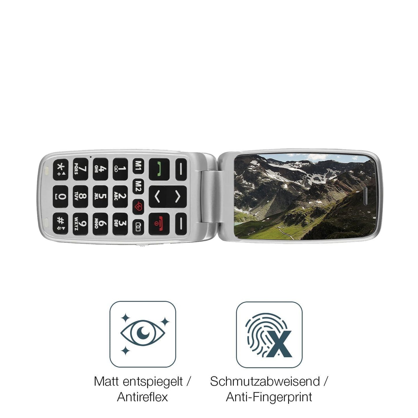 4x Schutzfolie matt für Doro 2820 Display-Schutzfo (4)