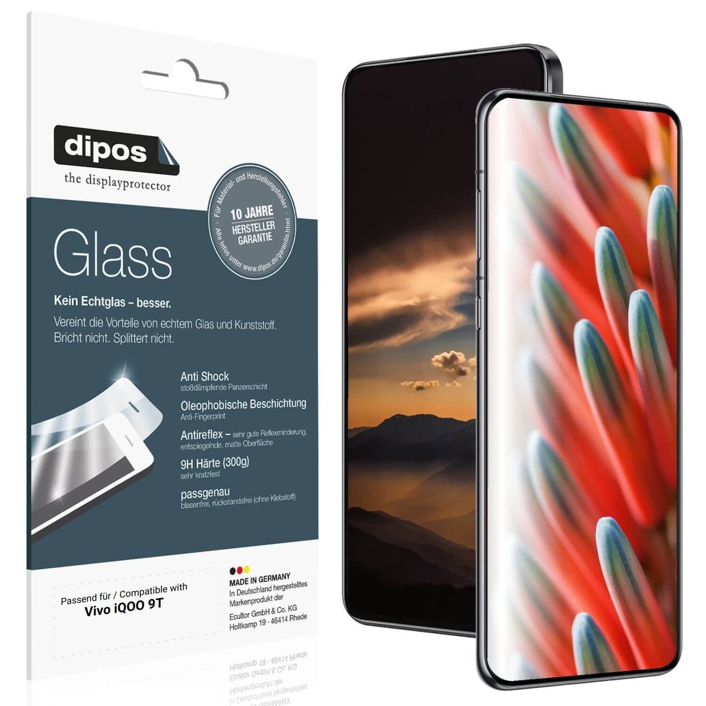 2x 9H Schutzfolie matt für Vivo iQOO 9T Panzerfoli (1)