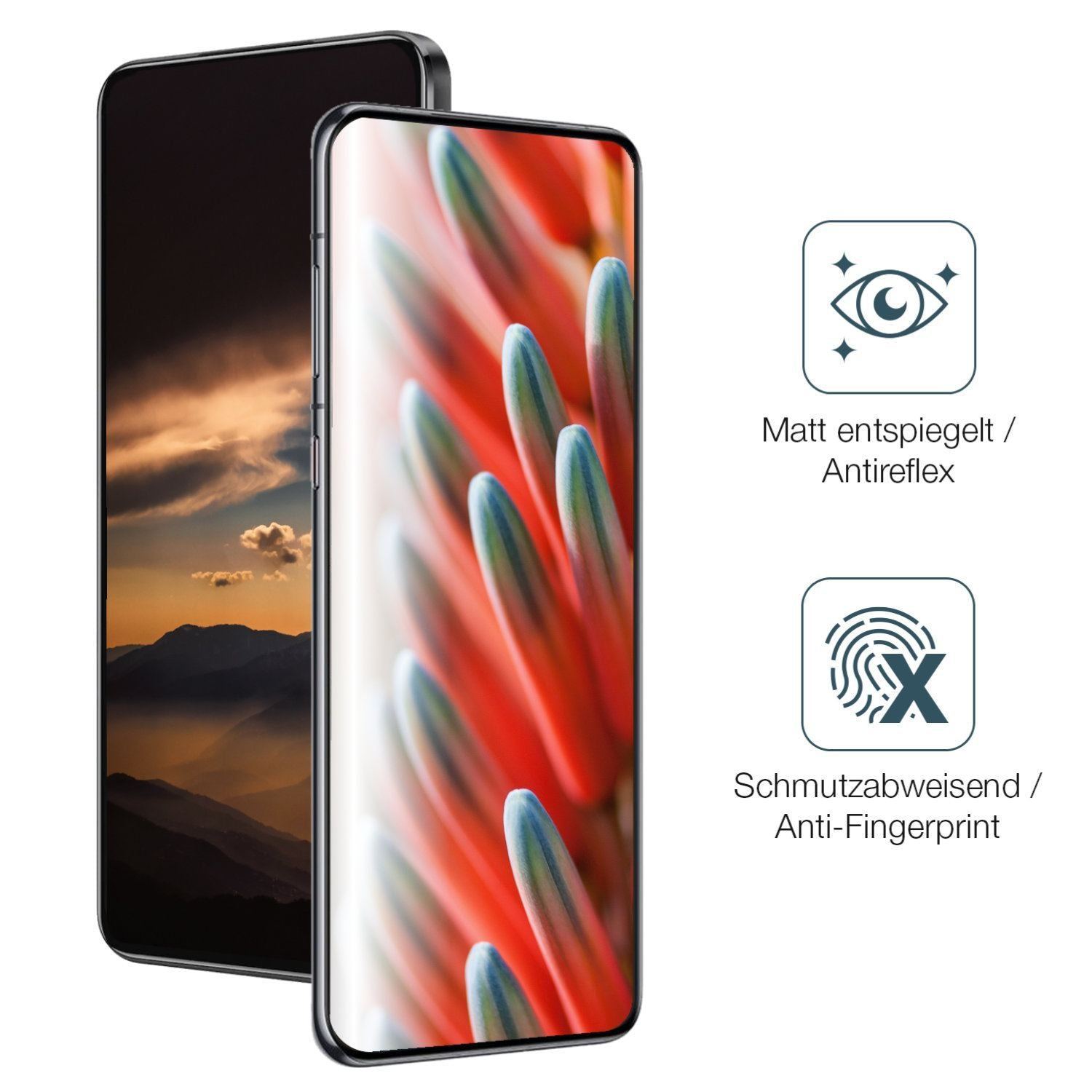 2x 9H Schutzfolie matt für ZTE Blade A73 5G Panzer (4)