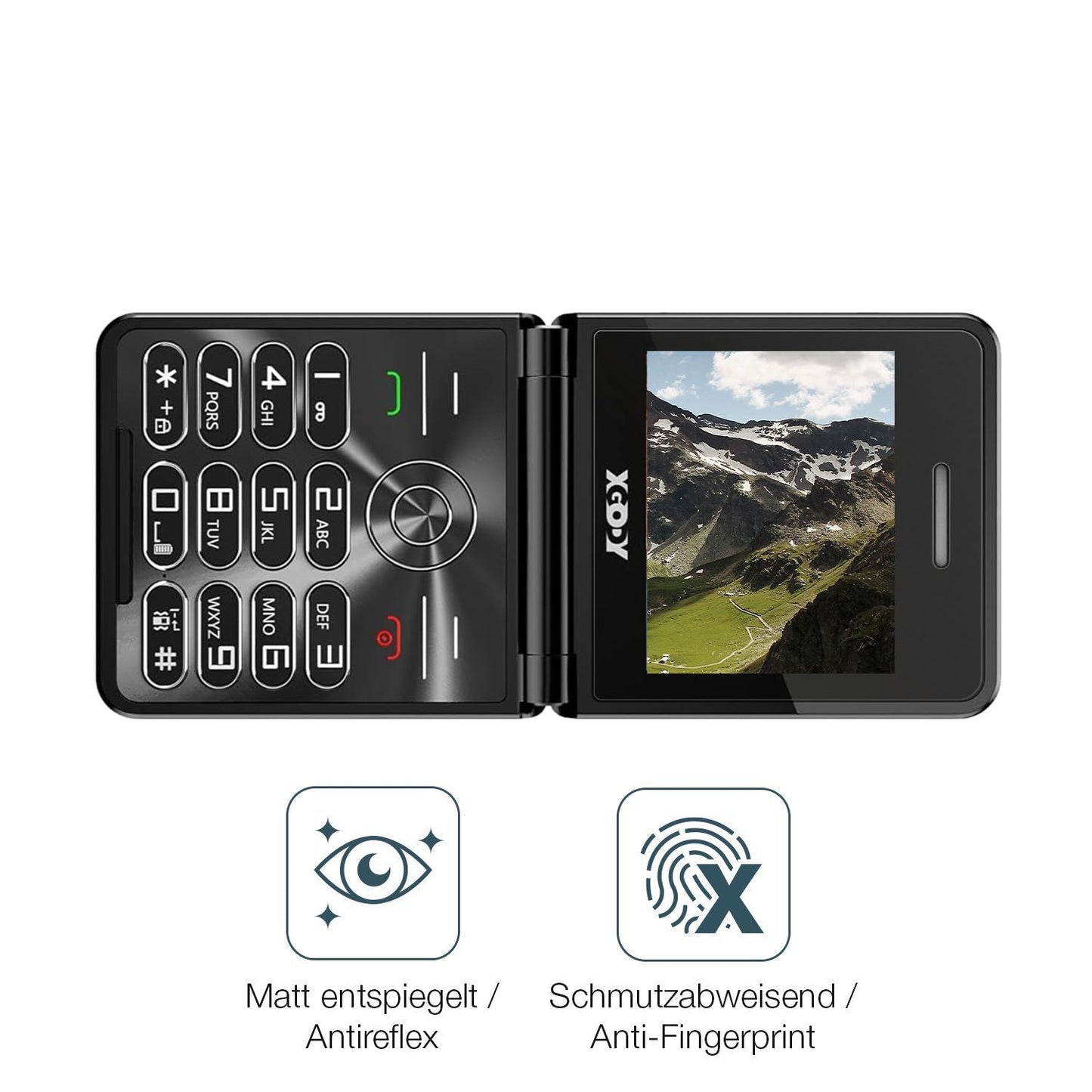 4x Schutzfolie matt für XGODY S200 Display-Schutzf (4)