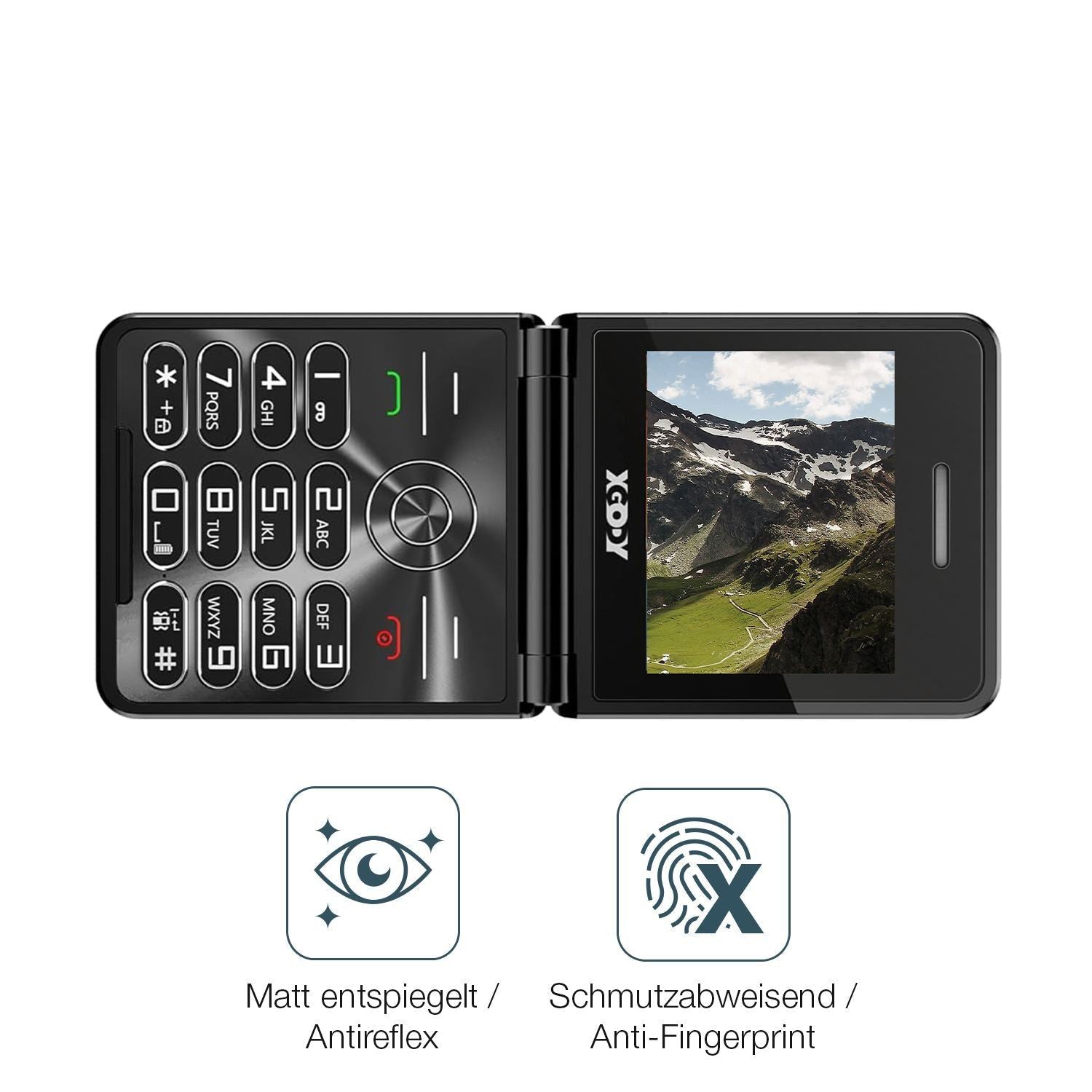 4x Schutzfolie matt für XGODY S200 Display-Schutzf (4)