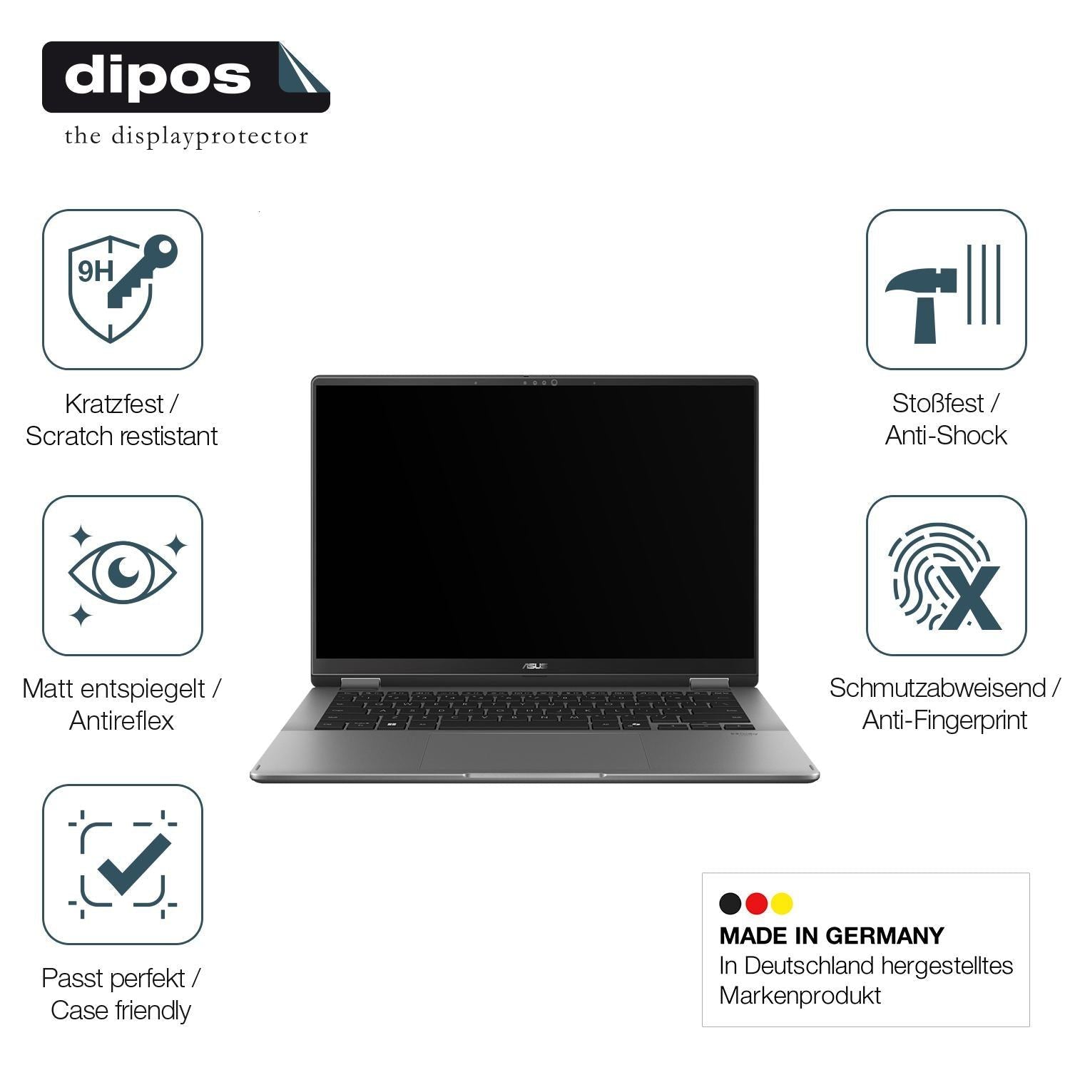 2x 9H Schutzfolie matt für Asus Vivobook 14 Flip T (7)