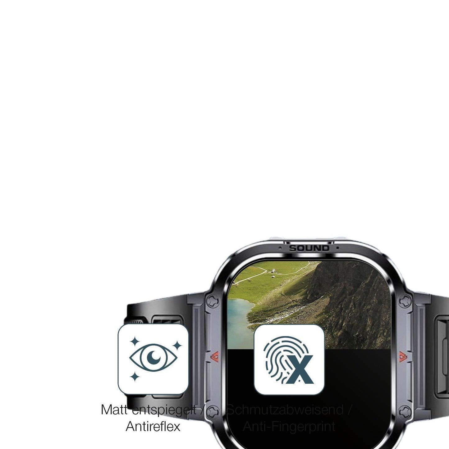 6x Schutzfolie matt für Shepatio 71800b Smartwatch (4)