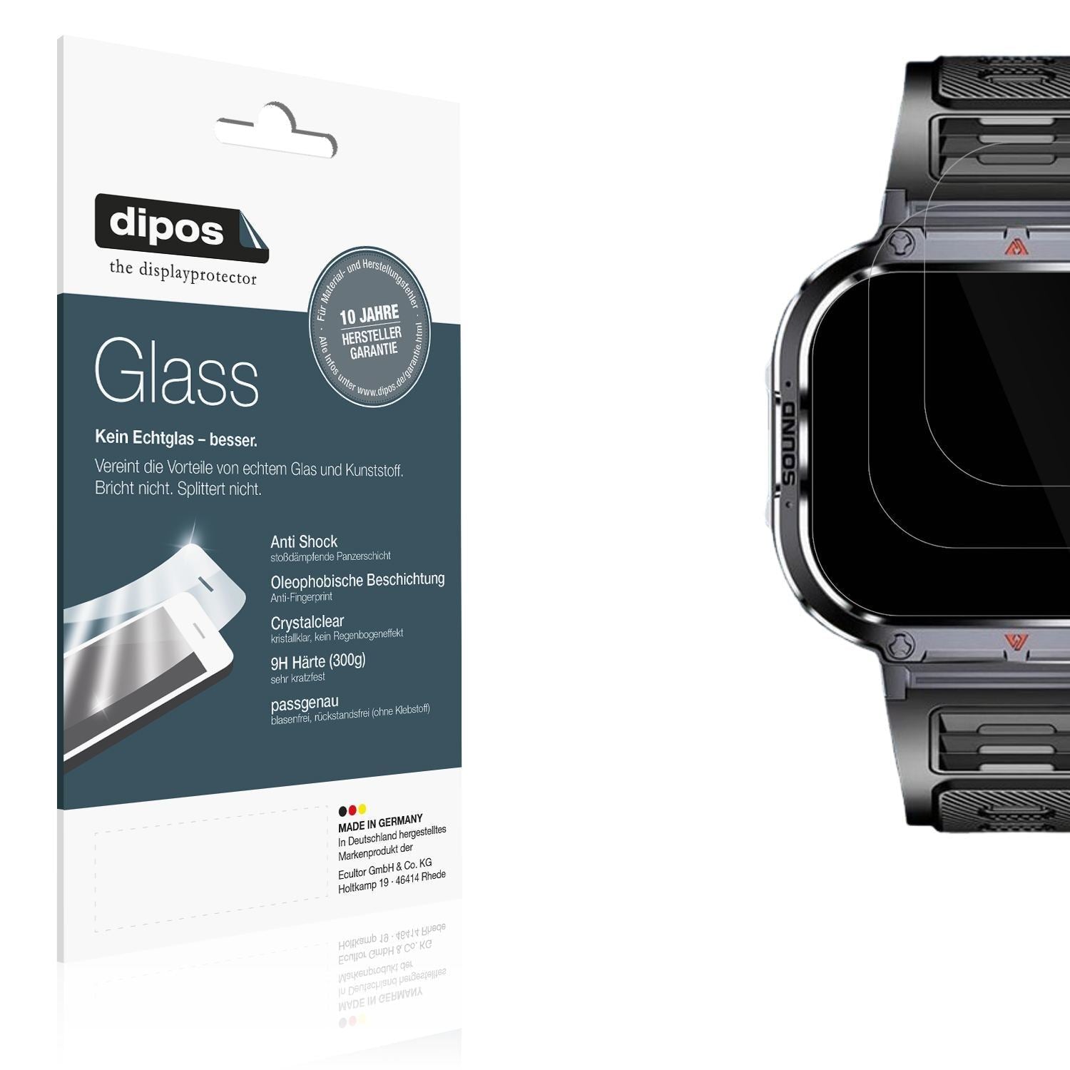 2x 9H Schutzfolie für Shepatio 71800b Smartwatch P (1)