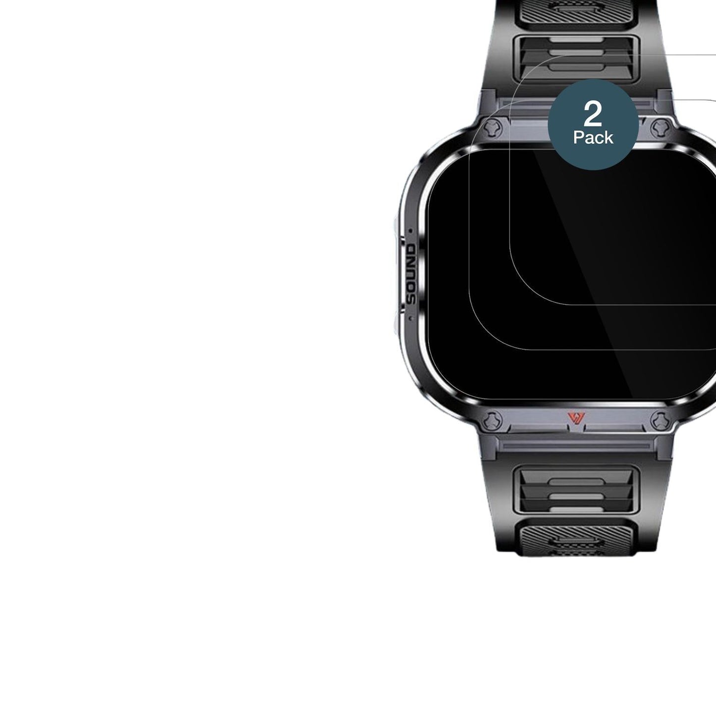 2x 9H Schutzfolie für Shepatio 71800b Smartwatch P (2)