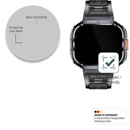 2x 9H Schutzfolie für Shepatio 71800b Smartwatch P (6)