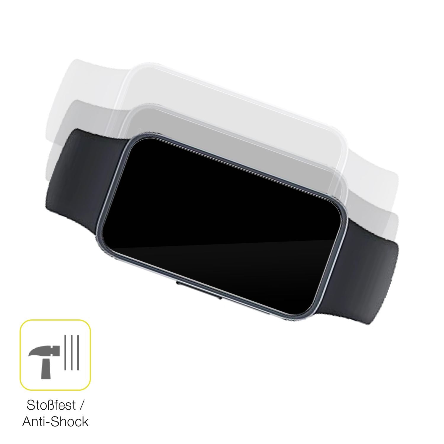 2x 3D Full Cover Schutzfolie für Huawei Band 10 (4)