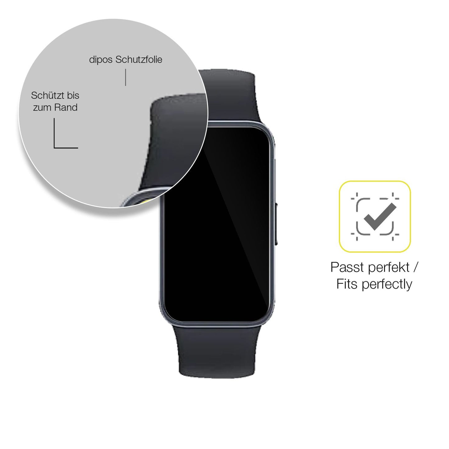 2x 3D Full Cover Schutzfolie für Huawei Band 10 (6)