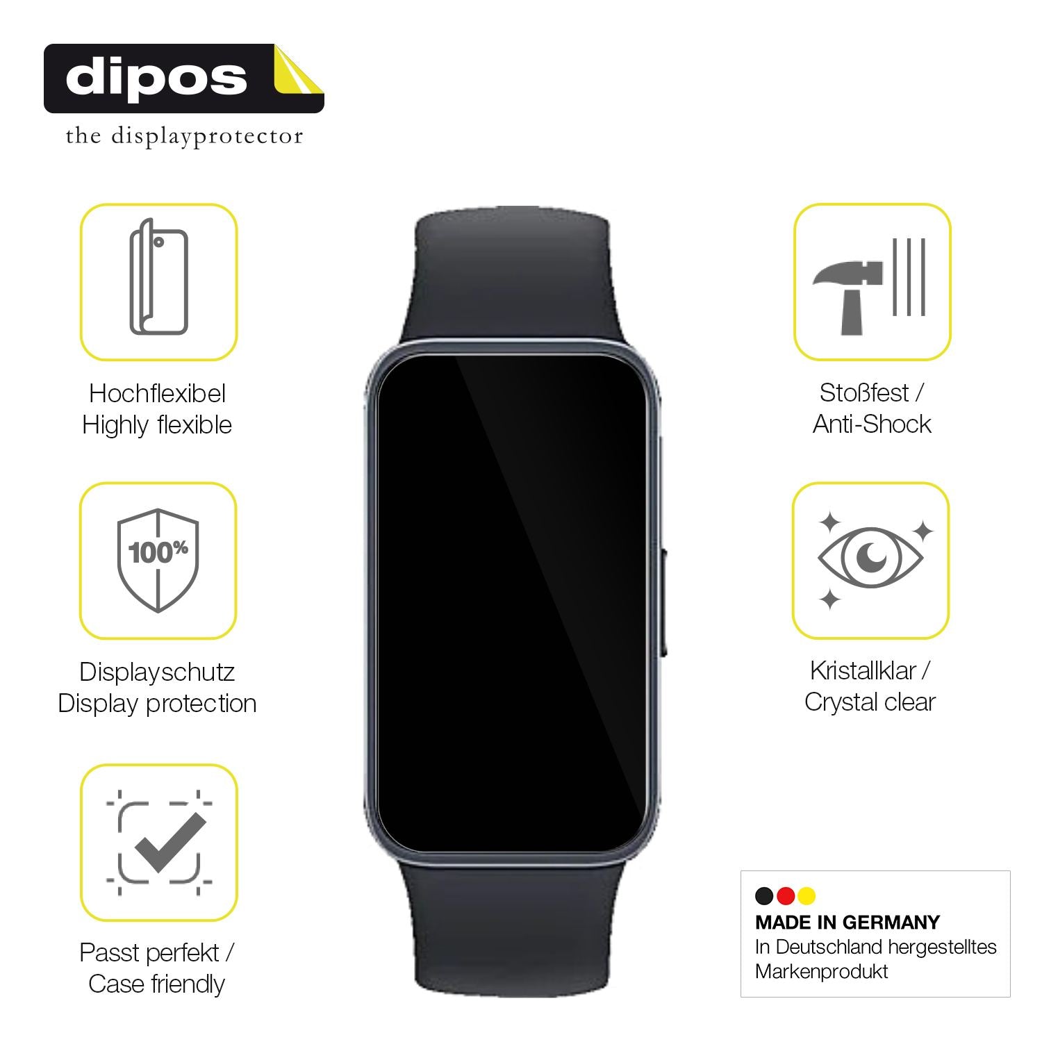 2x 3D Full Cover Schutzfolie für Huawei Band 10 (7)