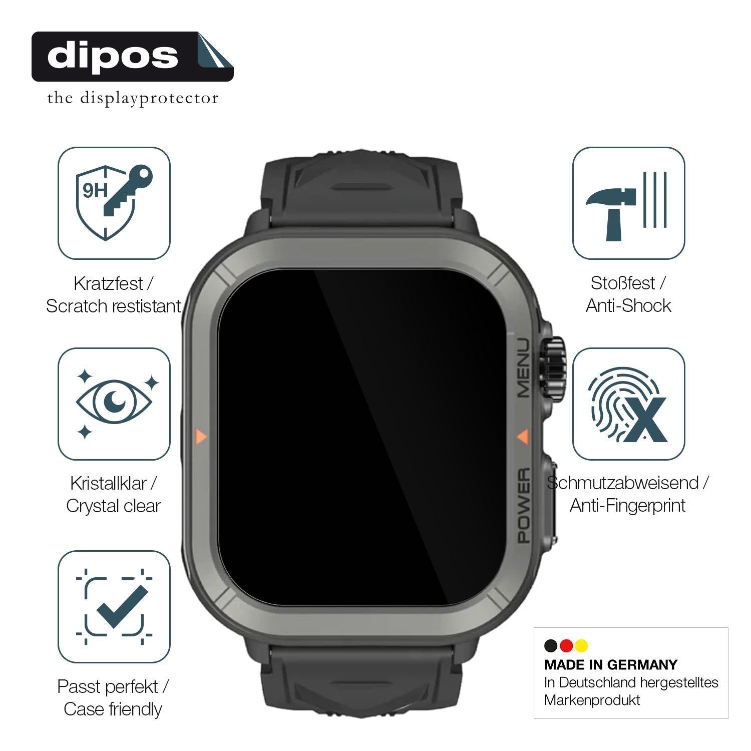 2x 9H Schutzfolie für Blackview W30 Smartwatch 1.9 (7)