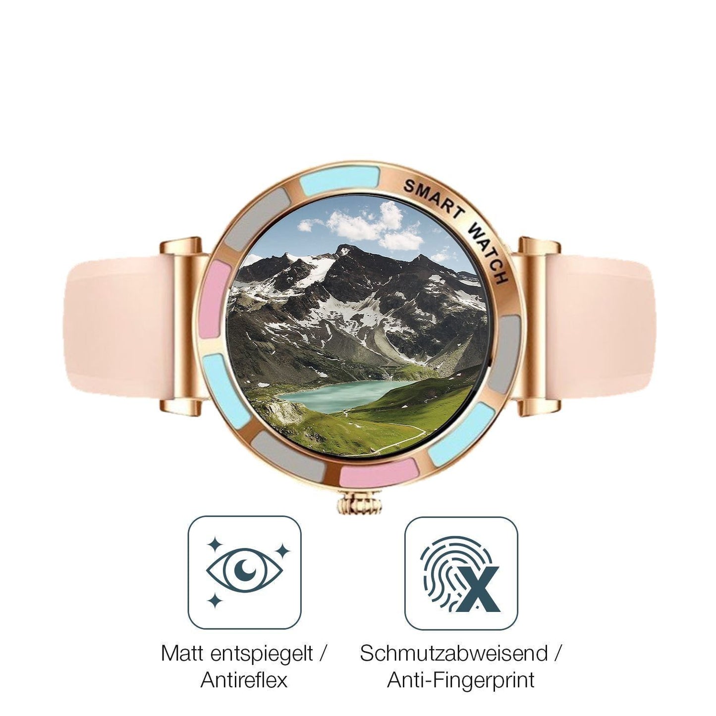 2x 9H Schutzfolie matt für Braidol Smartwatch 1.27 (5)