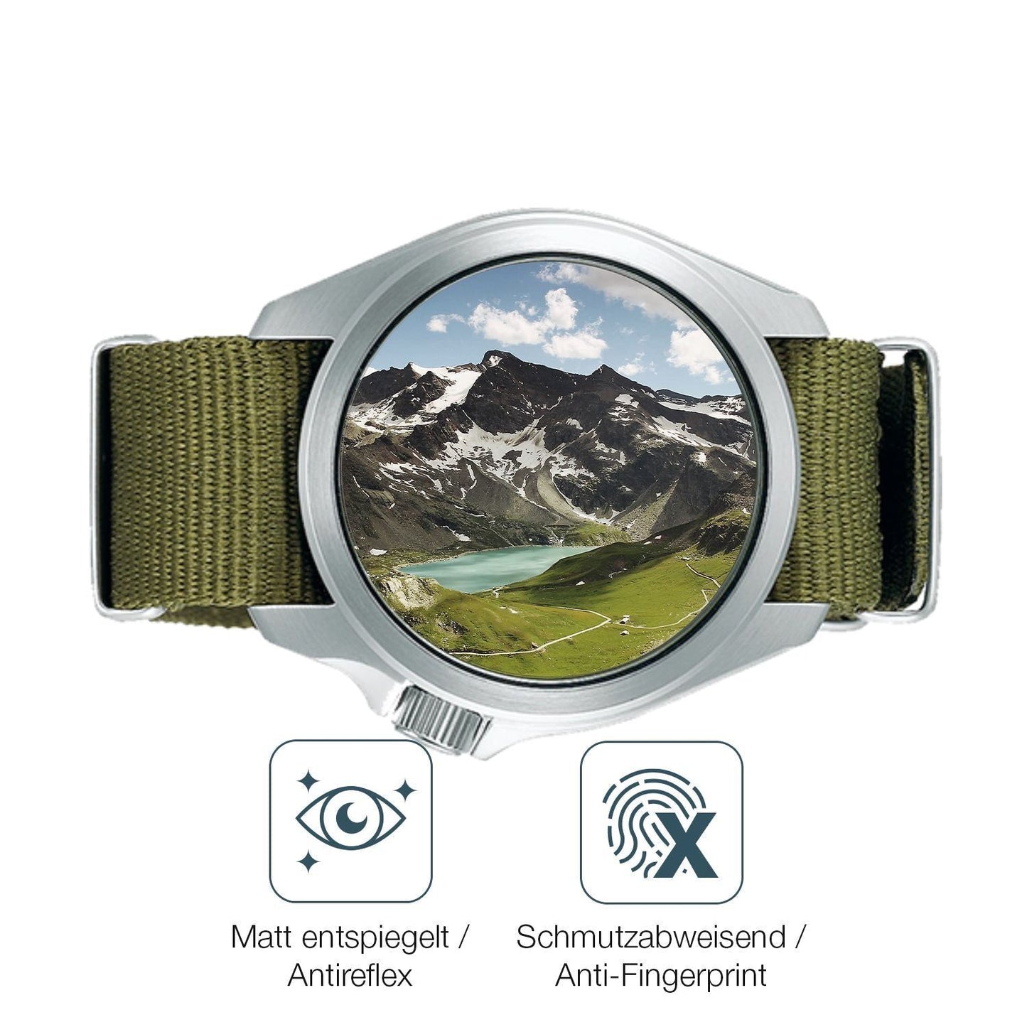 2x 9H Schutzfolie matt für Seiko 5 Sports SBSA055  (5)