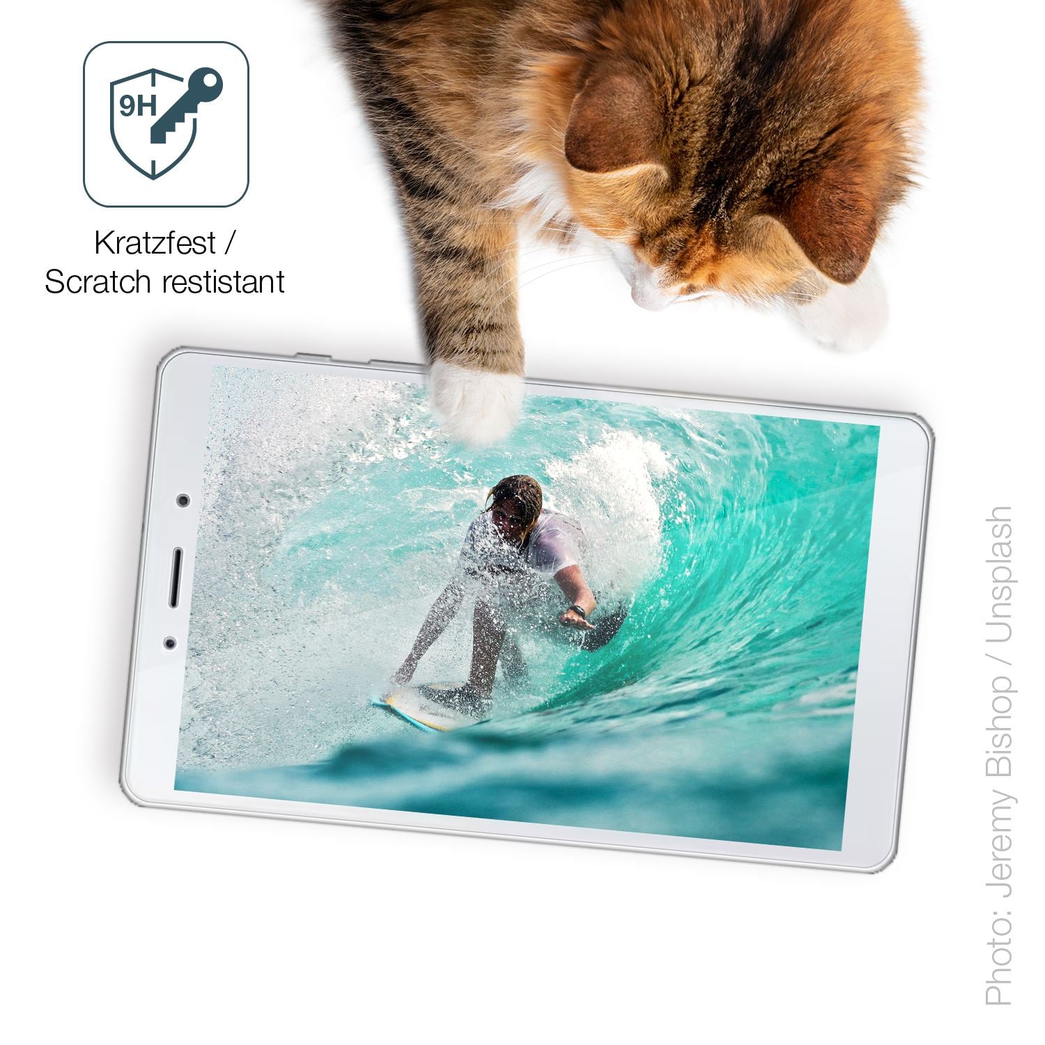 2x 9H Schutzfolie für Samsung Galaxy Tab A8.0 LTE  (3)