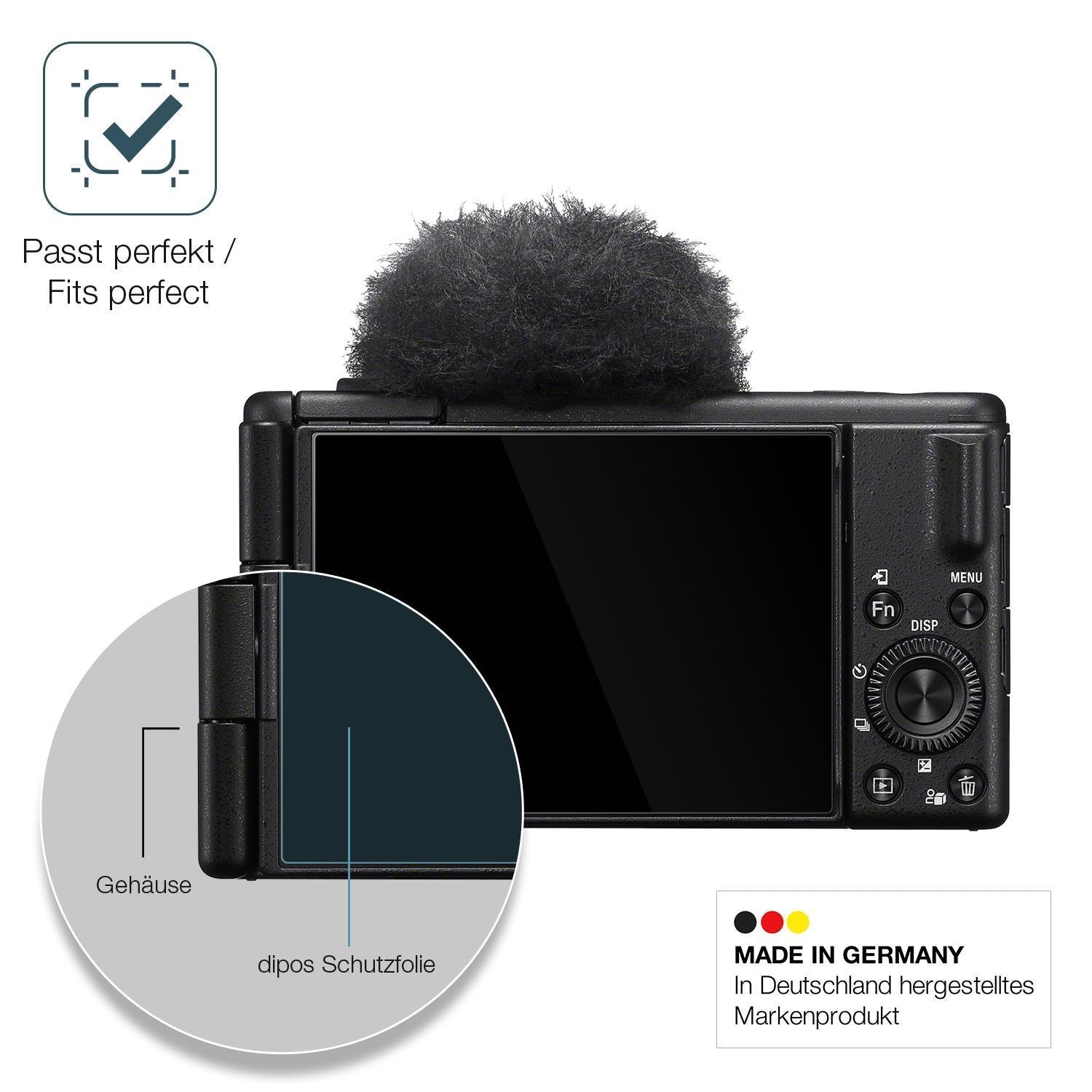 2x 9H Schutzfolie für Sony ZV-1 II Panzerfolie (6)