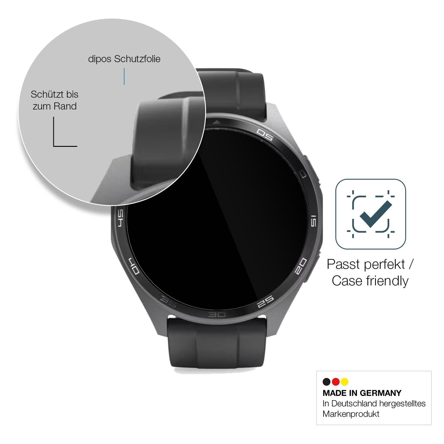 2x 9H Schutzfolie für Hama 7010 Smartwatch Panzerf (6)