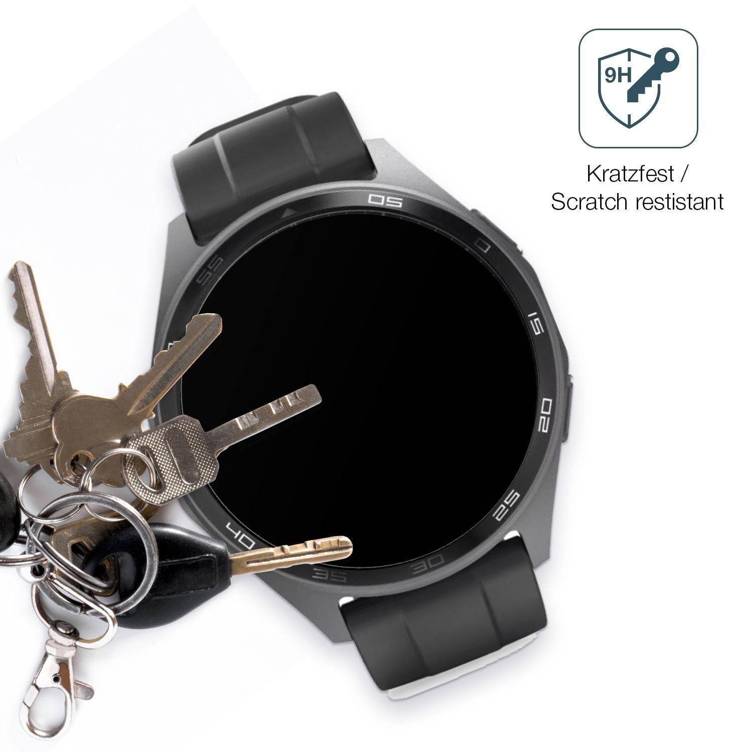 2x 9H Schutzfolie matt für Hama 7010 Smartwatch Pa (3)
