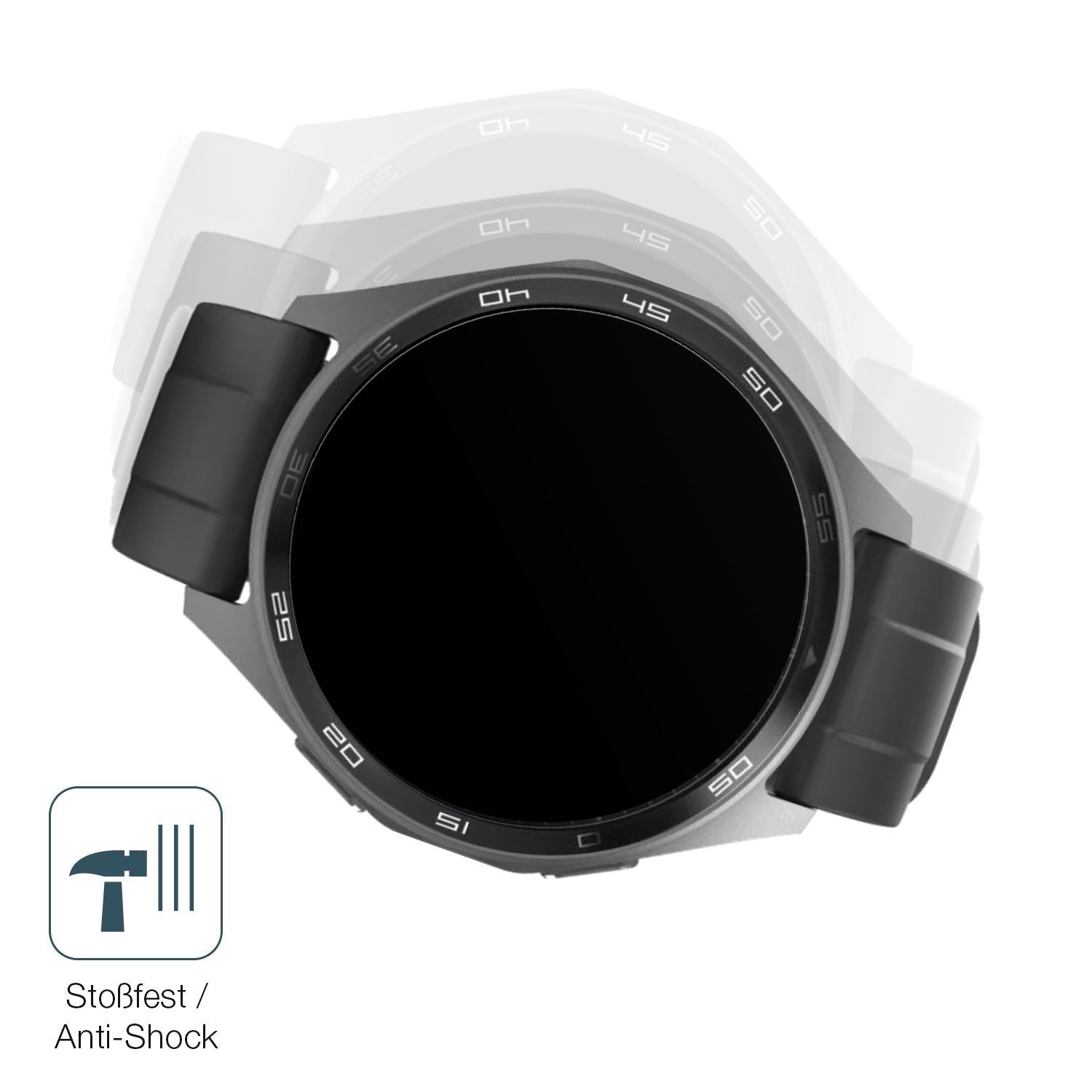 2x 9H Schutzfolie matt für Hama 7010 Smartwatch Pa (4)